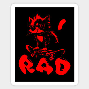 Skater Cat | Hardcore Cat | Radical Cat | Skate or Die Sticker